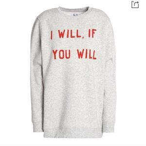Zoe Karssen “I will if you will” sweatshirt top size S